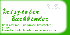 krisztofer buchbinder business card